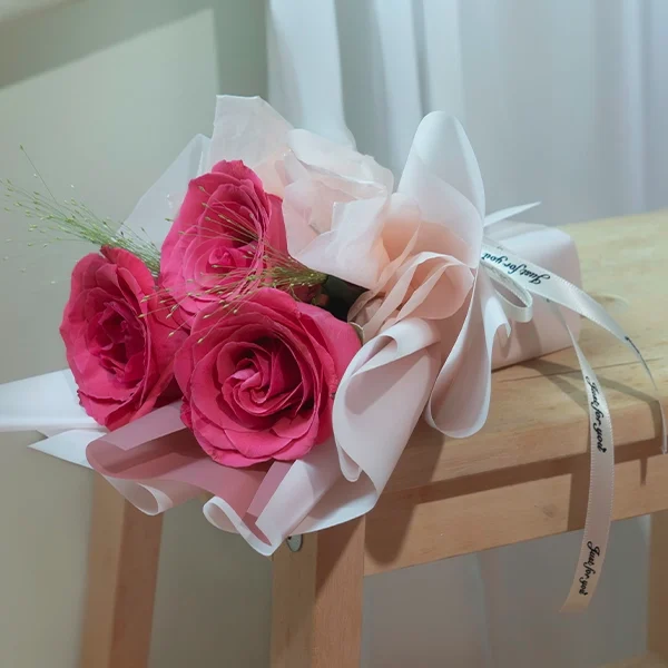 Small Brick Red Flower Bouquet